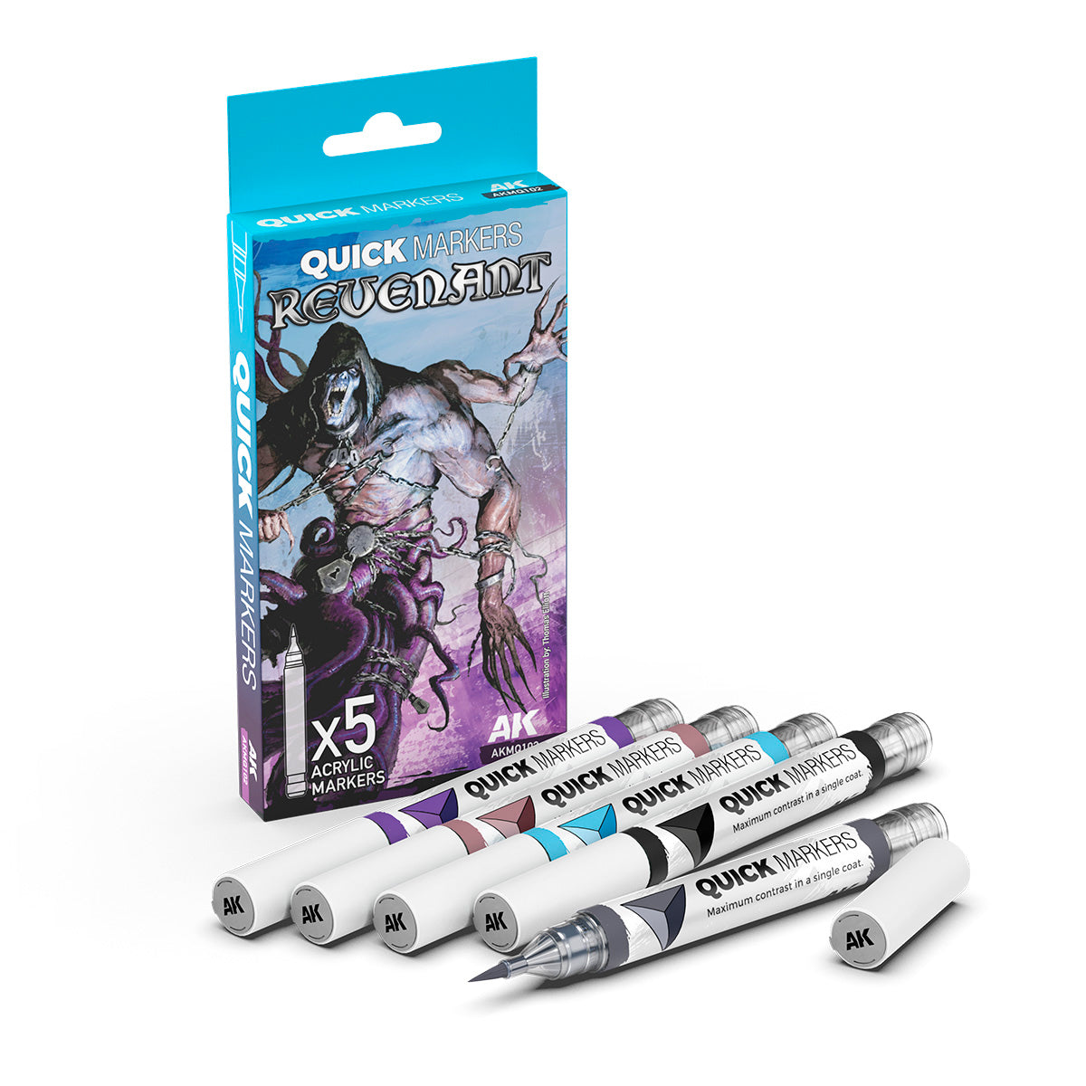 AK Interactive AKMQ102 Quick Markers Set Revenant