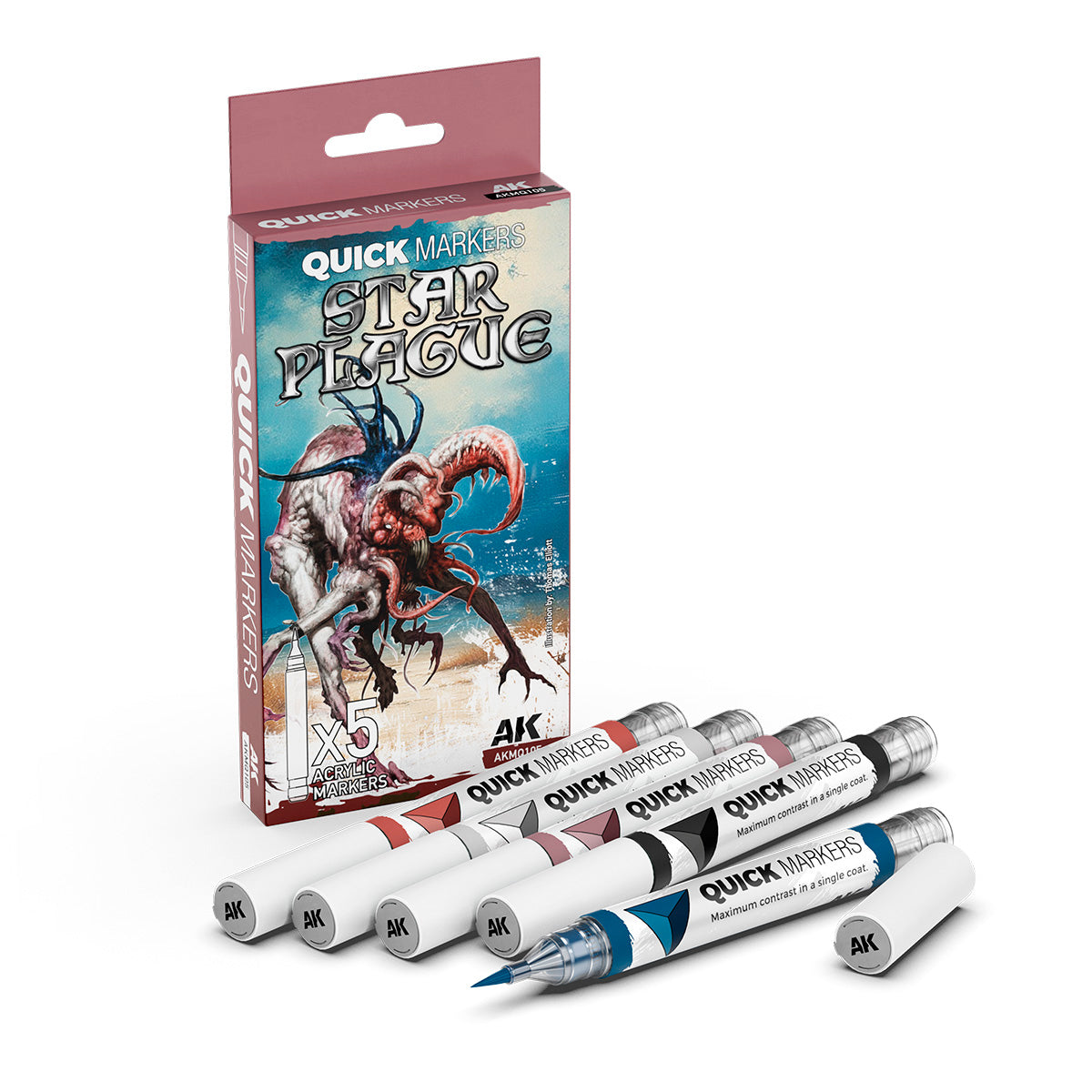 AK Interactive AKMQ105 Quick Markers Set Star Plague