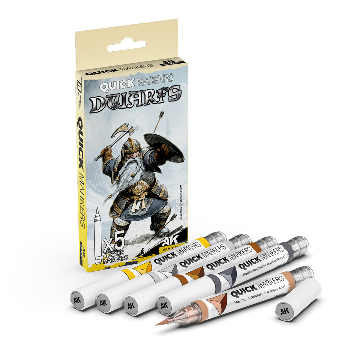 AK Interactive AKMQ107 Quick Markers Set Dwarfs