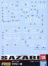 Bandai Gundam Decal GD-126 RG Sazabi 1/144 Decal - A-Z Toy Hobby