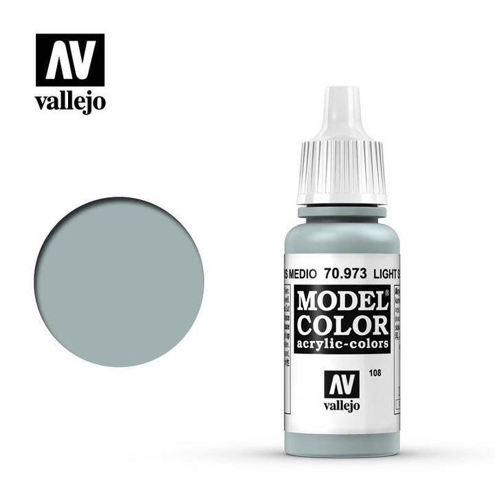 Vallejo 70973 Model Color 108 Light Sea Gray Paint 17ml - A-Z Toy Hobby