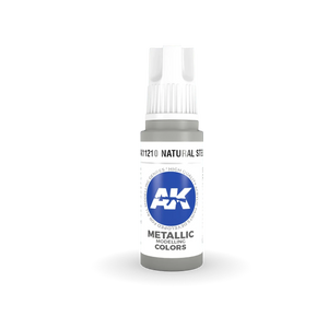 AK Interactive AK11210 3G Natural Steel Acrylic Paint 17ml - A-Z Toy Hobby