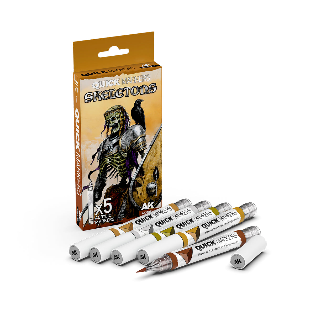 AK Interactive AKMQ110 Quick Markers Set Skeletons