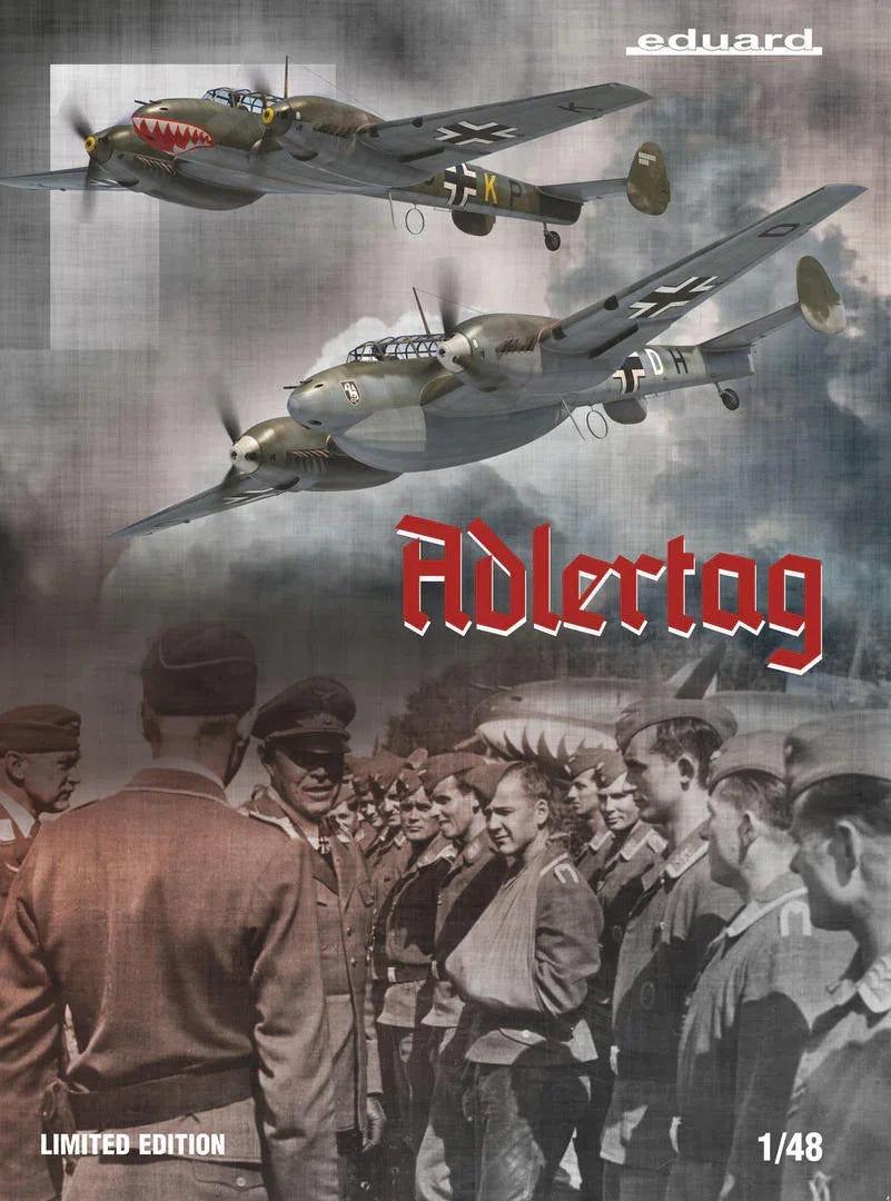 Eduard 11145 Bf 110C/D Adlertag German Heavy Fighter Limited Edition 1/48 Model Kit - A-Z Toy Hobby