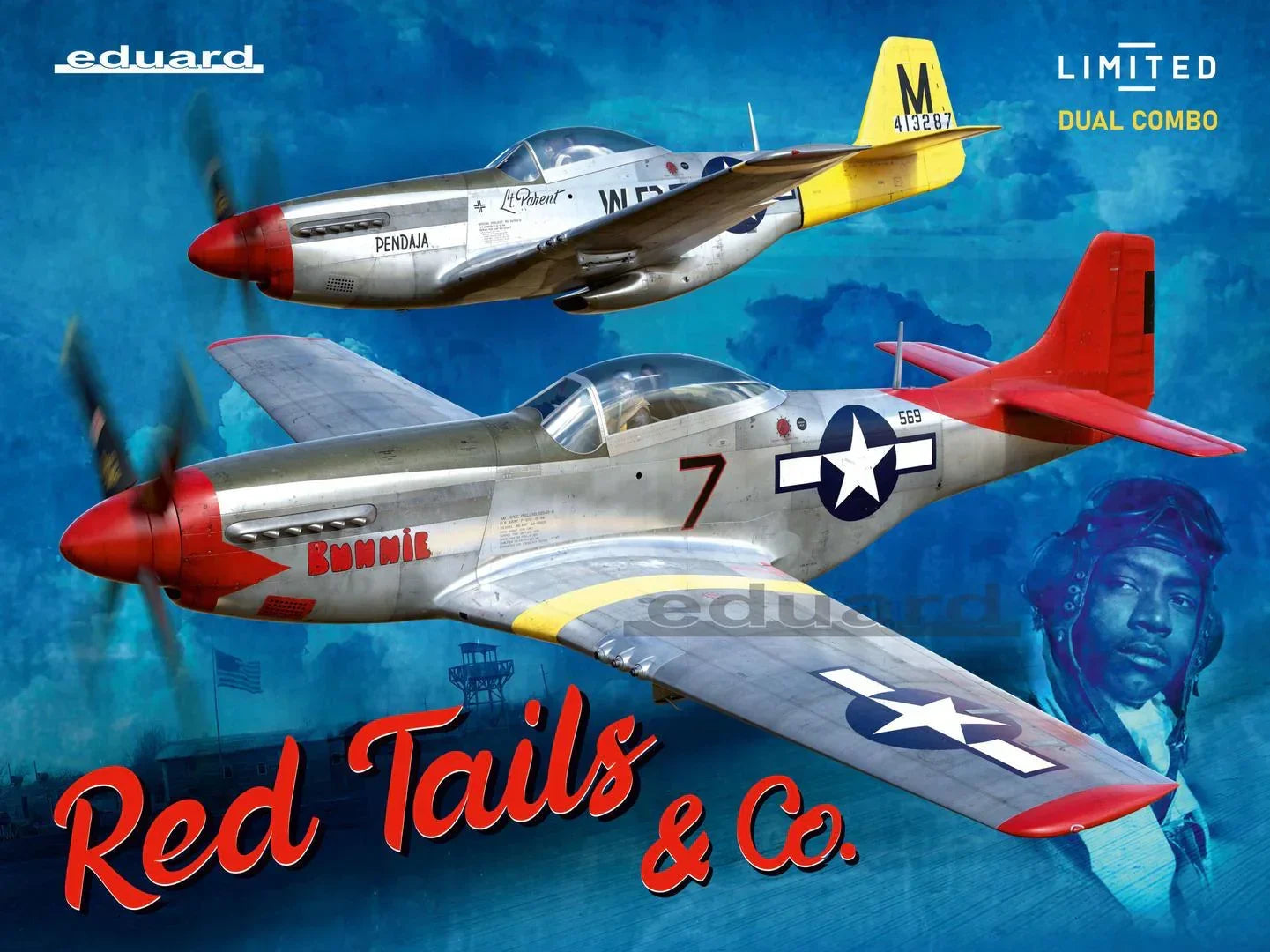 Eduard 11159 P-51D Mustang Red Tails & Co. Dual Combo 1/48 Model Kit - A-Z Toy Hobby