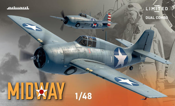 Eduard 11166 Midway F4F-3 & F4F-4 Wildcat Dual Combo 1/48 Model Kit - A-Z Toy Hobby