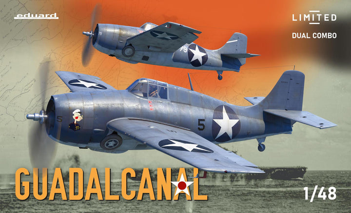 Eduard 11170 Guadalcanal F4F-4 Wildcat Early/Late Dual Combo 1/48 Model Kit - A-Z Toy Hobby