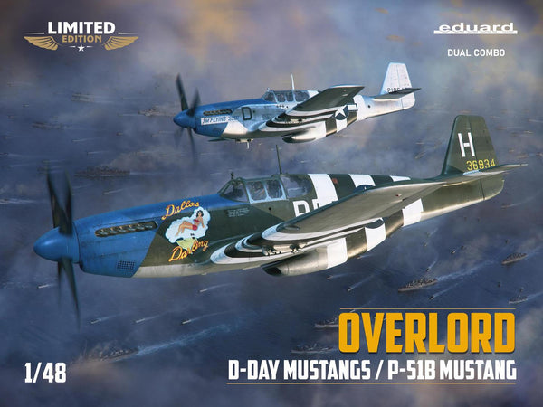 Eduard 11181 Overlord: D-Day Mustangs / P-51B Mustang Dual Combo 1/48 Model Kit - A-Z Toy Hobby