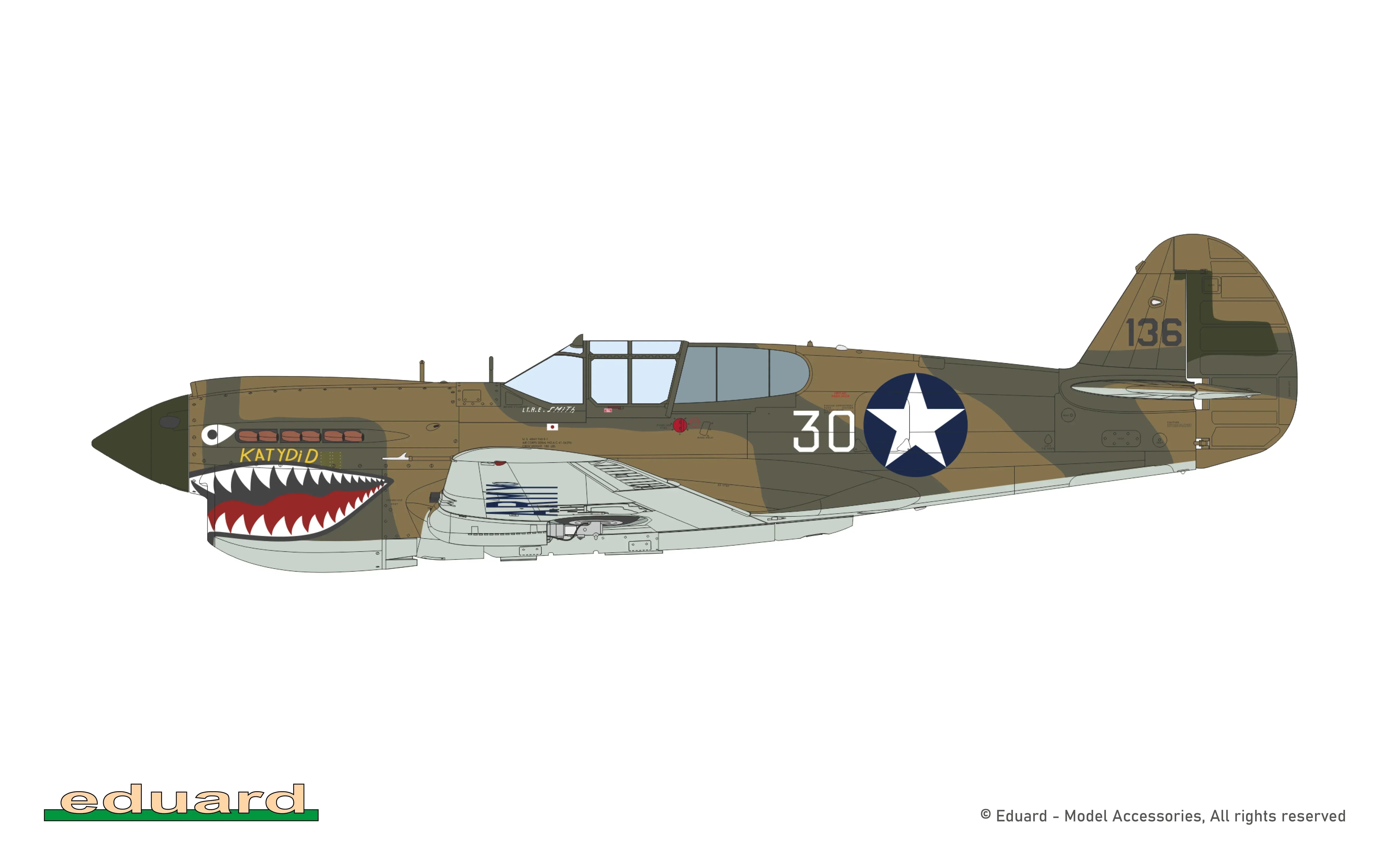 Eduard 11185 Pacific Star P-40E Warhawk Dual Combo Limited Edition 1/48 Model Kit - A-Z Toy Hobby