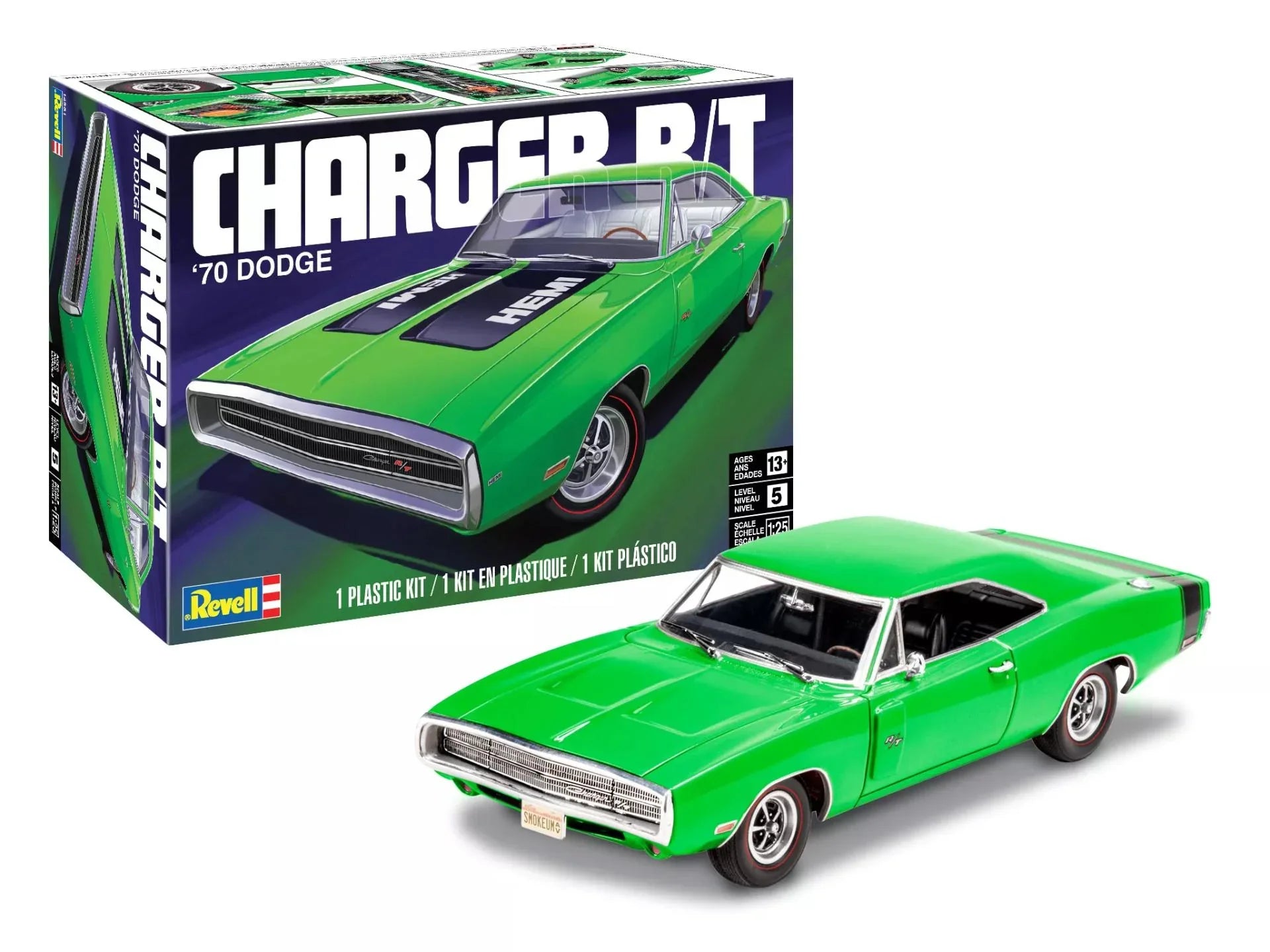 Revell 1970 Dodge Charger R/T 1/25 Model Kit - A-Z Toy Hobby
