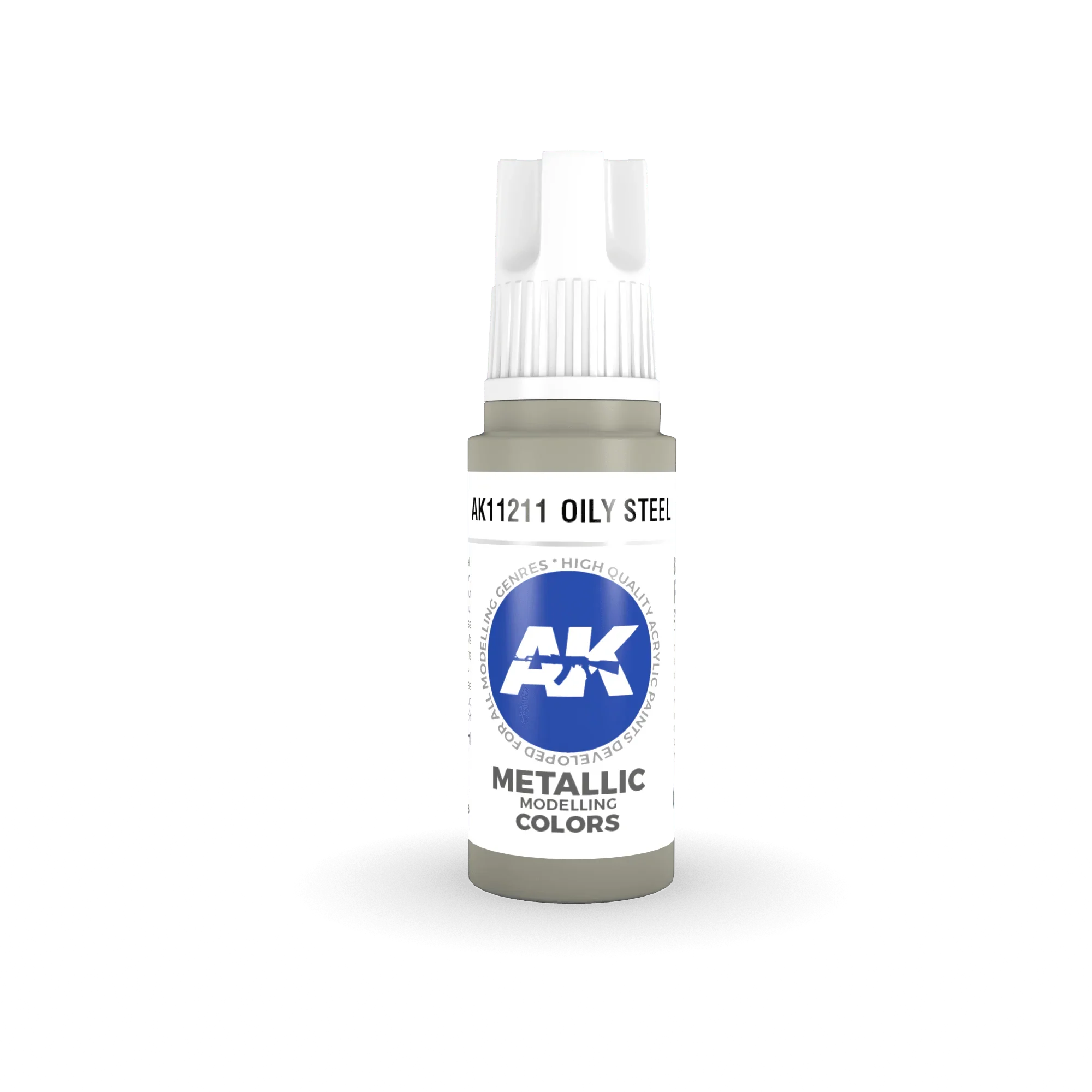AK Interactive AK11211 3G Oily Steel Acrylic Paint 17ml - A-Z Toy Hobby