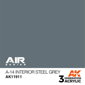 AK Interactive AK11911 3G Air A-14 Interior Steel Grey Paint 17ml - A-Z Toy Hobby