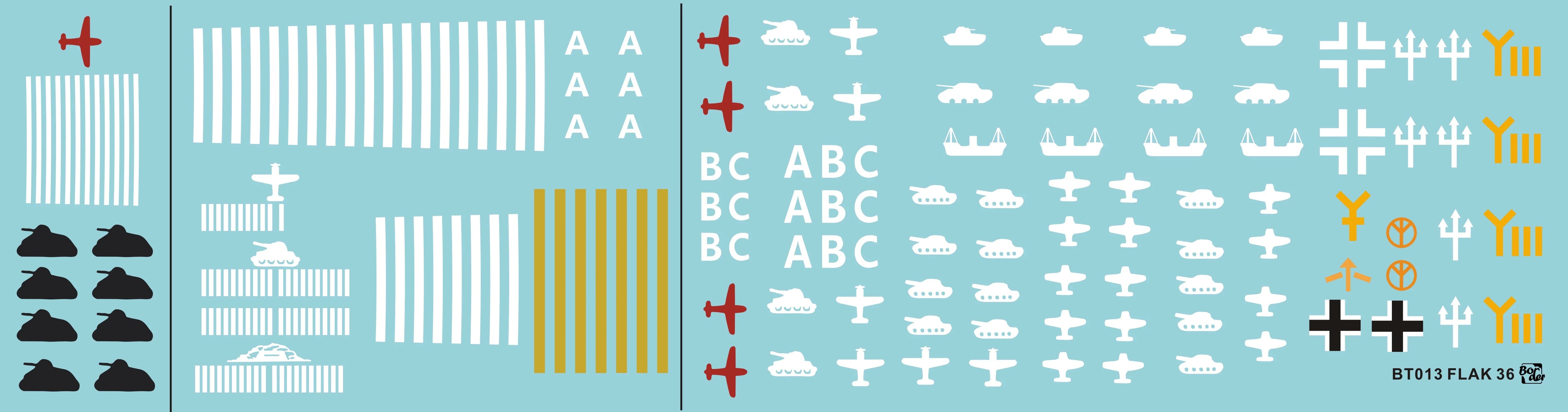 Border Model BT013 German 88mm Gun Flak36 w/6 Anti-Aircraft Artillery Crew Members 1/35 Model Kit - A-Z Toy Hobby