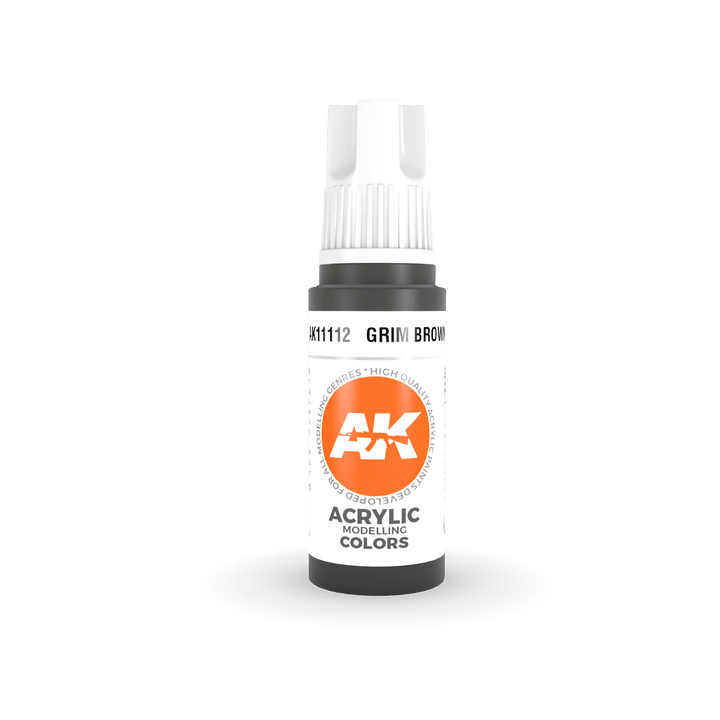 AK Interactive AK11112 3G Grim Brown Acrylic Paint 17ml - A-Z Toy Hobby