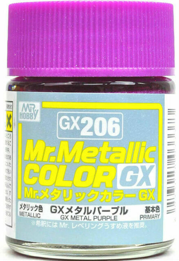 Mr. Hobby GX206 Mr. Metallic Color GX Metal Purple Lacquer Paint 18ml - A-Z Toy Hobby