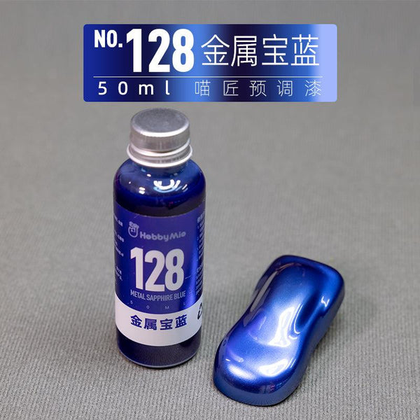 Hobby Mio 128 Metal Sapphire Blue Lacquer Paint 50ml - A-Z Toy Hobby