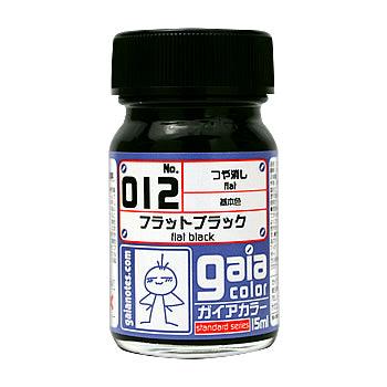 Gaia Notes Base Color 012 Flat Black Lacquer Paint 15ml - A-Z Toy Hobby