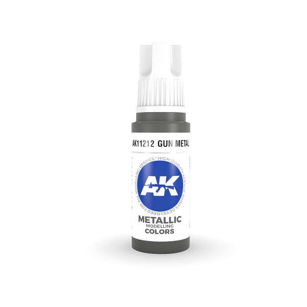 AK Interactive AK11212 3G Gun Metal Acrylic Paint 17ml - A-Z Toy Hobby