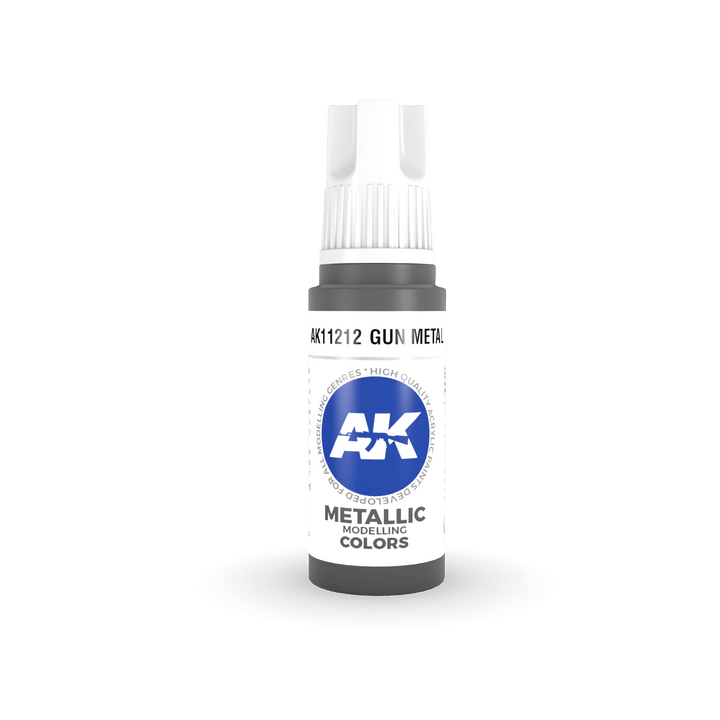 AK Interactive AK11212 3G Gun Metal Acrylic Paint 17ml - A-Z Toy Hobby