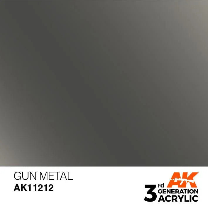 AK Interactive AK11212 3G Gun Metal Acrylic Paint 17ml - A-Z Toy Hobby