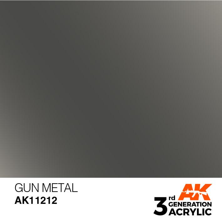 AK Interactive AK11212 3G Gun Metal Acrylic Paint 17ml - A-Z Toy Hobby