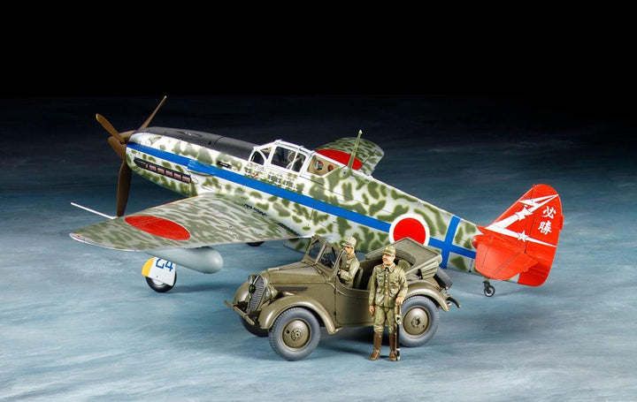 Tamiya 25203 Kawasaki Ki-61-Id Hien & 4x4 Kurogane 1/48 Model Kit - A-Z Toy Hobby