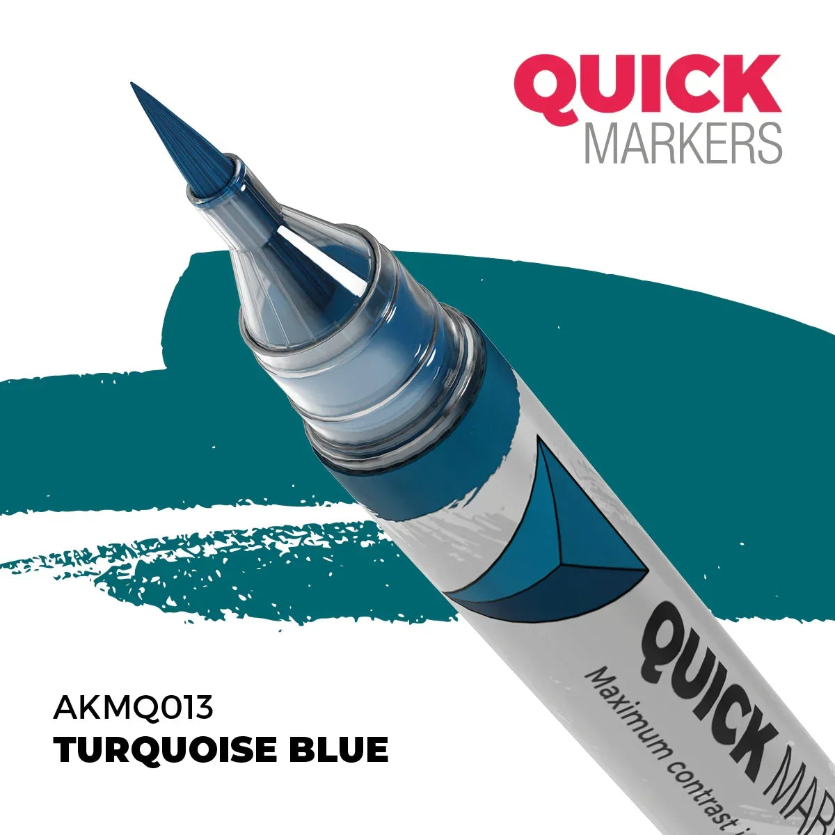 AK Interactive AKMQ013 Quick Markers Turquoise Blue