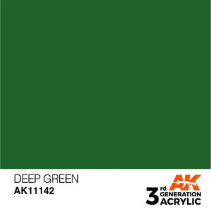 AK Interactive AK11142 3G Deep Green Acrylic Paint 17ml - A-Z Toy Hobby