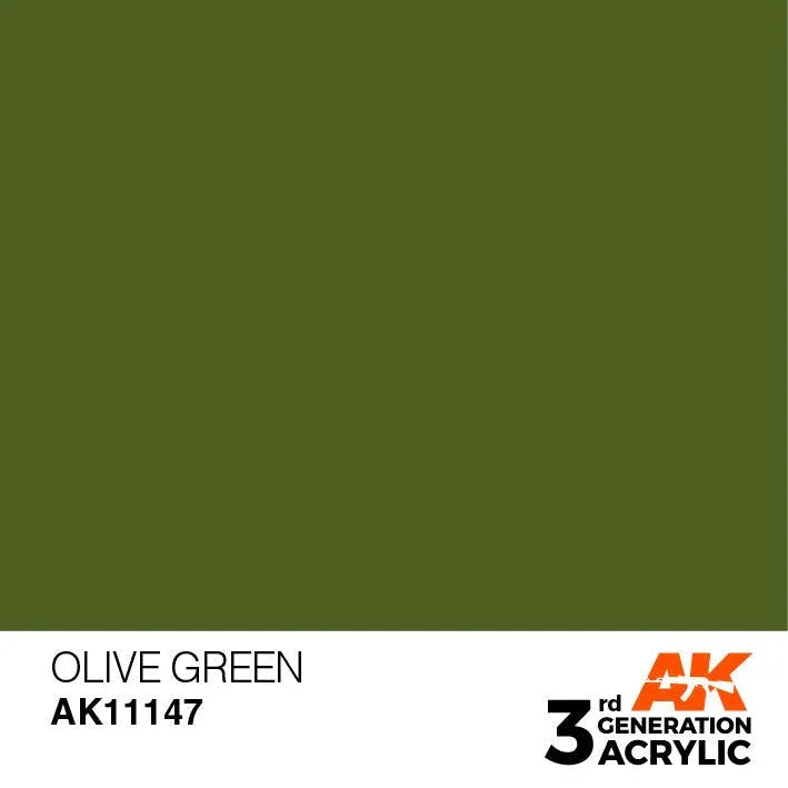 AK Interactive AK11147 3G Olive Green Acrylic Paint 17ml - A-Z Toy Hobby
