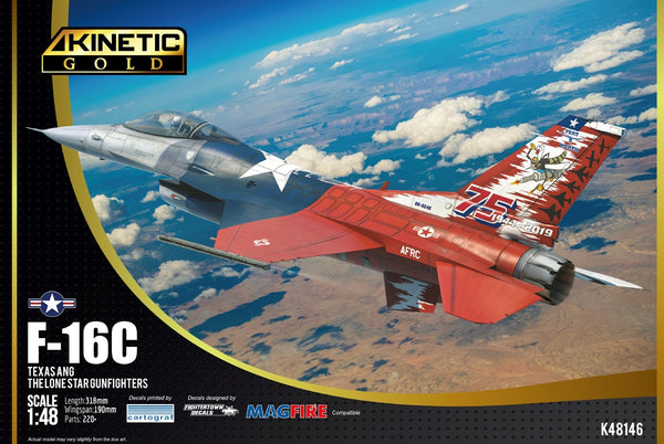 Kinetic 48146 F-16C Texas ANG The Lone Star Gunfighters 1/48 Model Kit