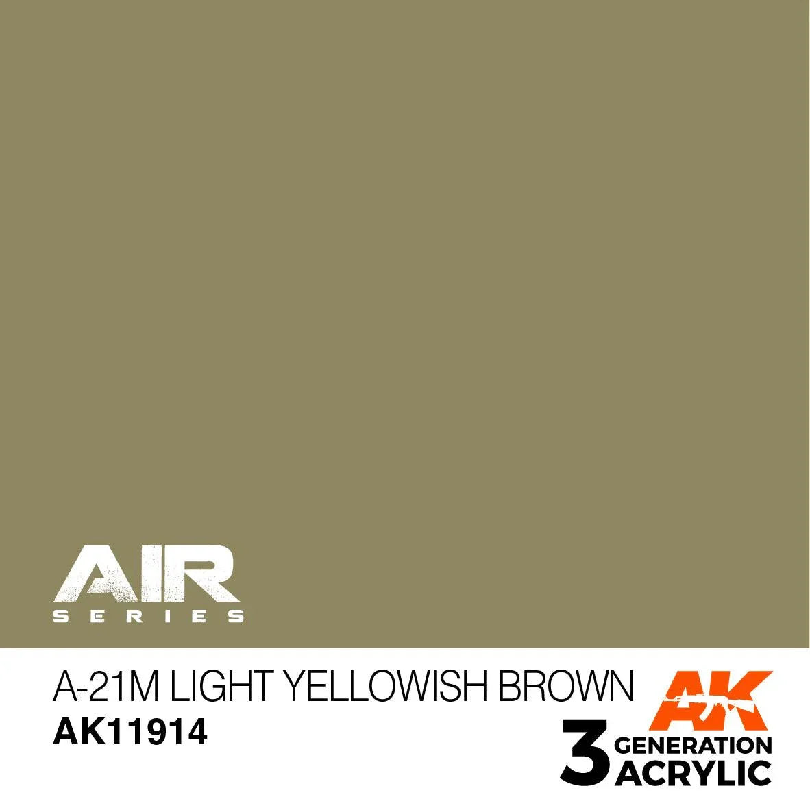 AK Interactive AK11914 3G Air A-21M Light Yellowish Brown Paint 17ml - A-Z Toy Hobby