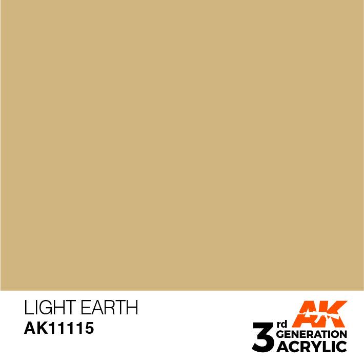AK Interactive AK11115 3G Light Earth Acrylic Paint 17ml - A-Z Toy Hobby