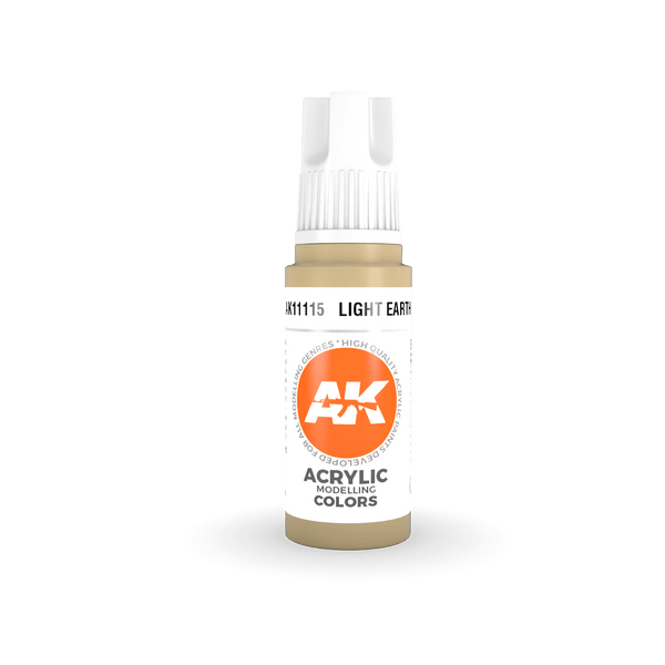 AK Interactive AK11115 3G Light Earth Acrylic Paint 17ml - A-Z Toy Hobby