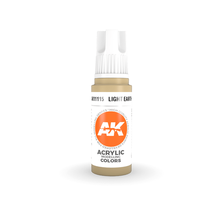 AK Interactive AK11115 3G Light Earth Acrylic Paint 17ml - A-Z Toy Hobby