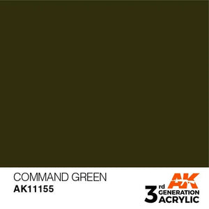 AK Interactive AK11155 3G Command Green Acrylic Paint 17ml - A-Z Toy Hobby