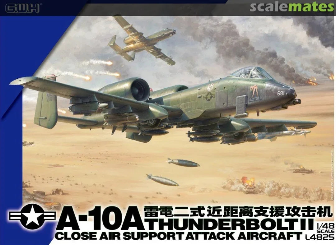 Great Wall Hobby L4825 A-10A Thunderbolt II Close Air Support Attack Aircraft 1/48 Model Kit - A-Z Toy Hobby
