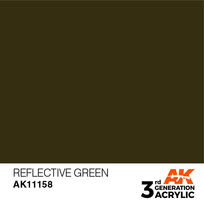 AK Interactive AK11158 3G Reflective Green Acrylic Paint 17ml - A-Z Toy Hobby