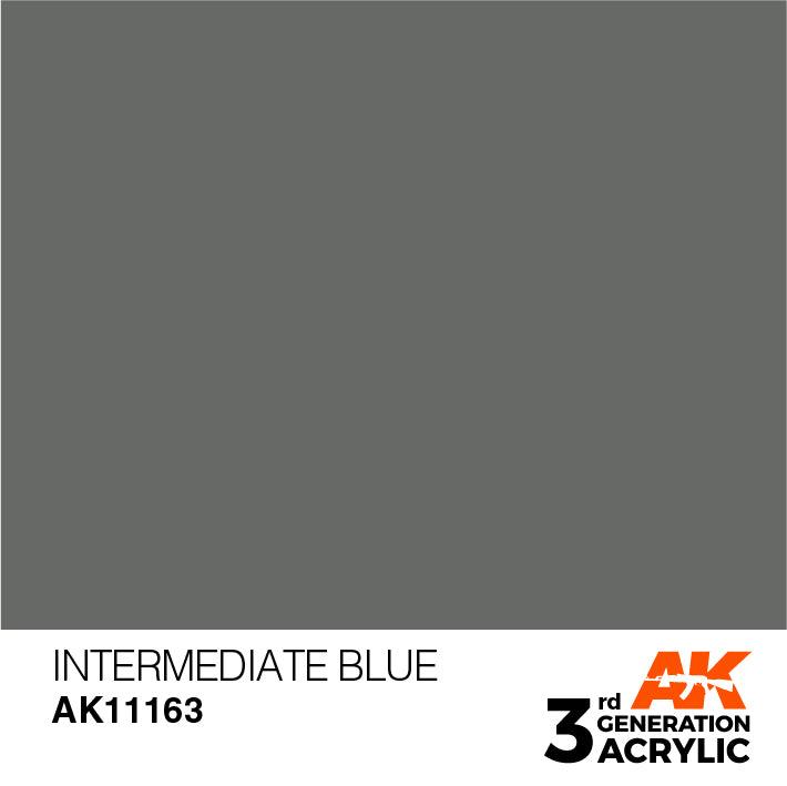 AK Interactive AK11163 3G Intermediate Blue Acrylic Paint 17ml - A-Z Toy Hobby