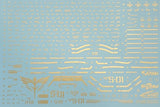 Delpi Holo Gold Water Decal For MG Sazabi - A-Z Toy Hobby