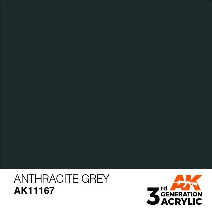 AK Interactive AK11167 3G Anthracite Gray Acrylic Paint 17ml - A-Z Toy Hobby