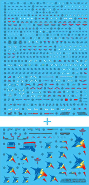 Delpi Water Decal For RG RX-93FF Nu Fukuoka - A-Z Toy Hobby
