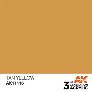 AK Interactive AK11116 3G Tan Yellow Acrylic Paint 17ml - A-Z Toy Hobby