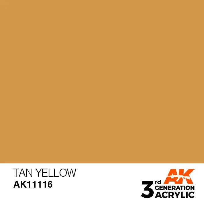 AK Interactive AK11116 3G Tan Yellow Acrylic Paint 17ml - A-Z Toy Hobby