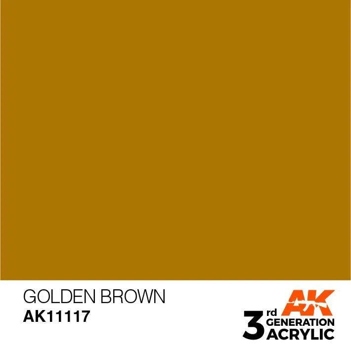 AK Interactive AK11117 3G Golden Brown Acrylic Paint 17ml - A-Z Toy Hobby