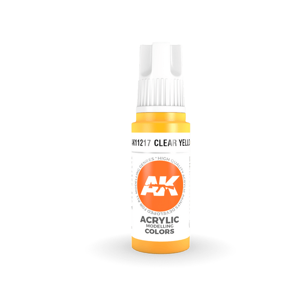 AK Interactive AK11217 3G Clear Yellow Acrylic Paint 17ml - A-Z Toy Hobby