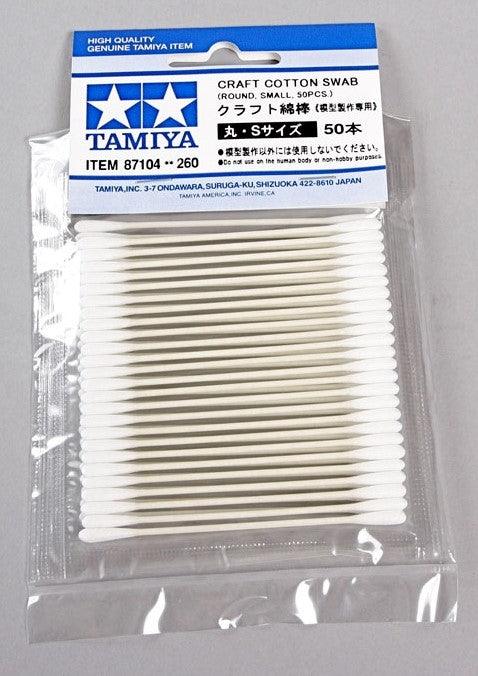 Tamiya 87104 Craft Cotton Swab Round Small (50pcs) - A-Z Toy Hobby