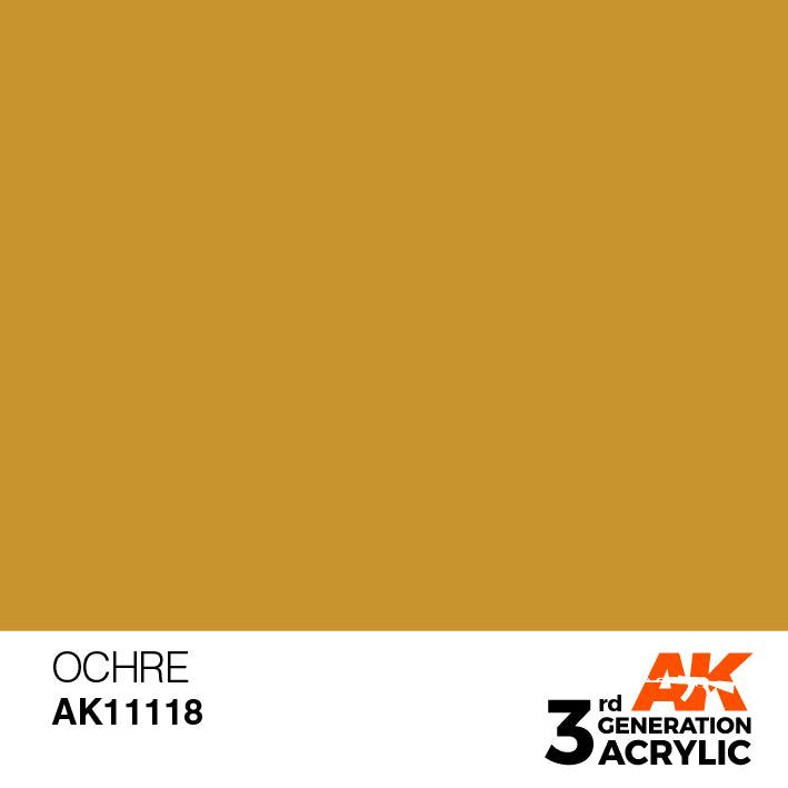 AK Interactive AK11118 3G Ocher Acrylic Paint 17ml - A-Z Toy Hobby