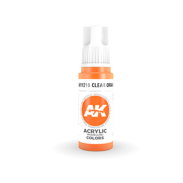 AK Interactive AK11218 3G Clear Orange Acrylic Paint 17ml - A-Z Toy Hobby