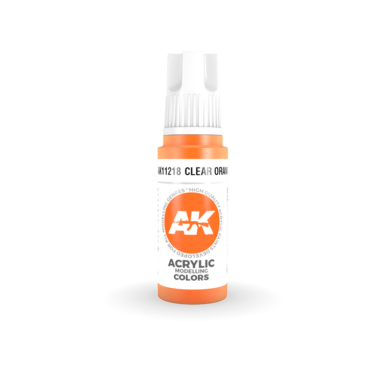 AK Interactive AK11218 3G Clear Orange Acrylic Paint 17ml - A-Z Toy Hobby