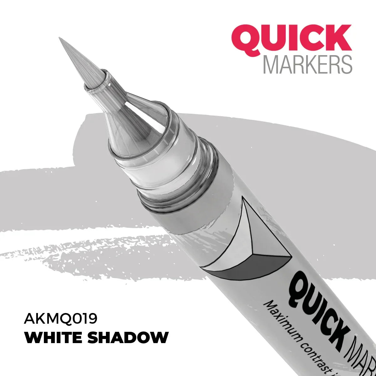 AK Interactive AKMQ019 Quick Markers White Shadow